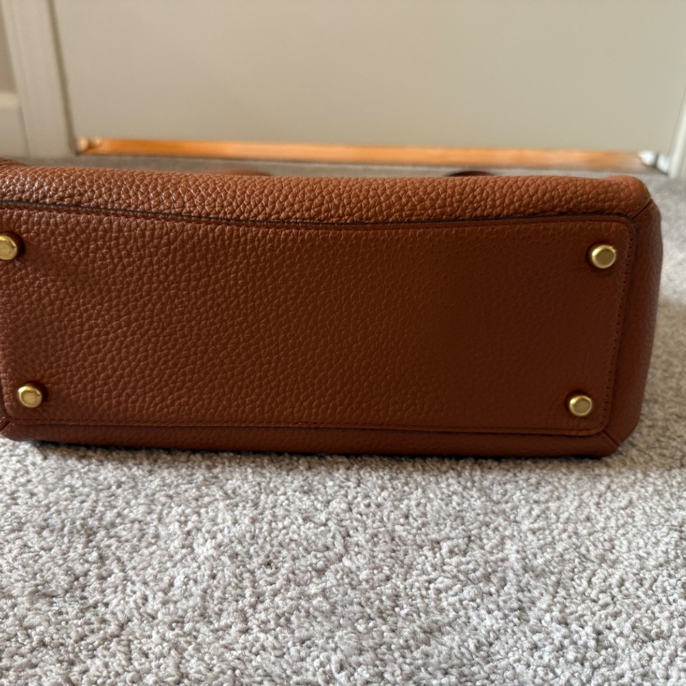 Coach Shay Brown Pebble Leather Shoulder Bag - Picture 8 of 13